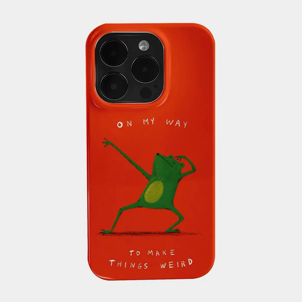 Cute Red Confident Frog Phone Case for IPhone 18 PROMAX 17 Air 16 15 14 PLUS 13 12 Mini 11 Pro Max XR XS MAX Glossy Film Hard PC