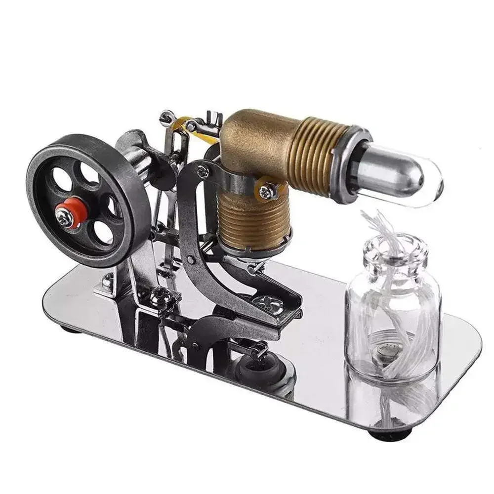 Mini Hot Air Stirling Engine Motor Model Kit Science Experimental Equipment Physics Toy