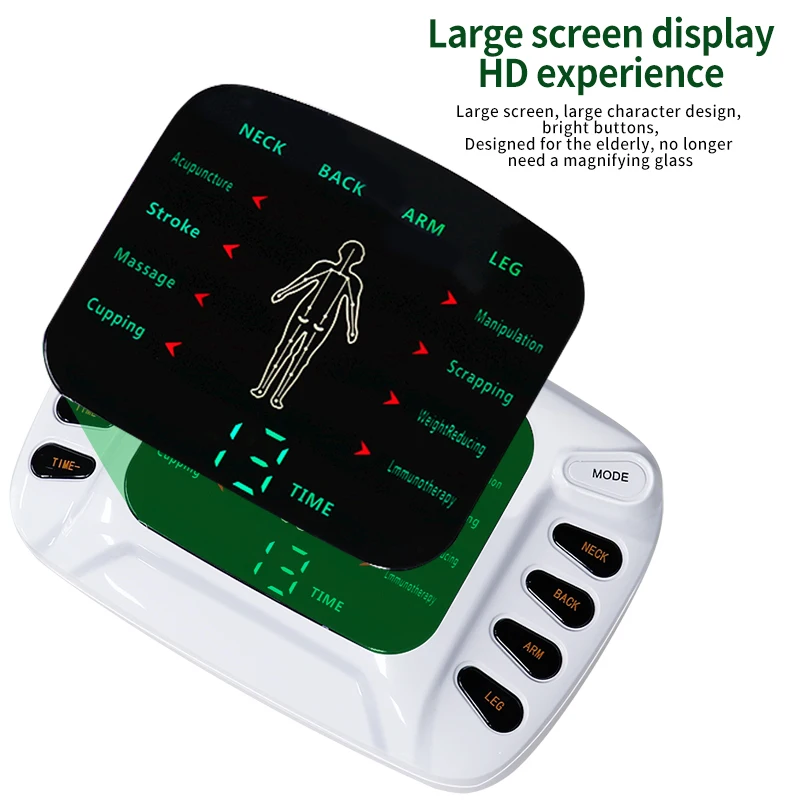 Masajeador Tens electrónico portátil, máquina de fisioterapia EMS para alivio del dolor, mioestimulación muscular, acupuntura, pulso, 8 modos