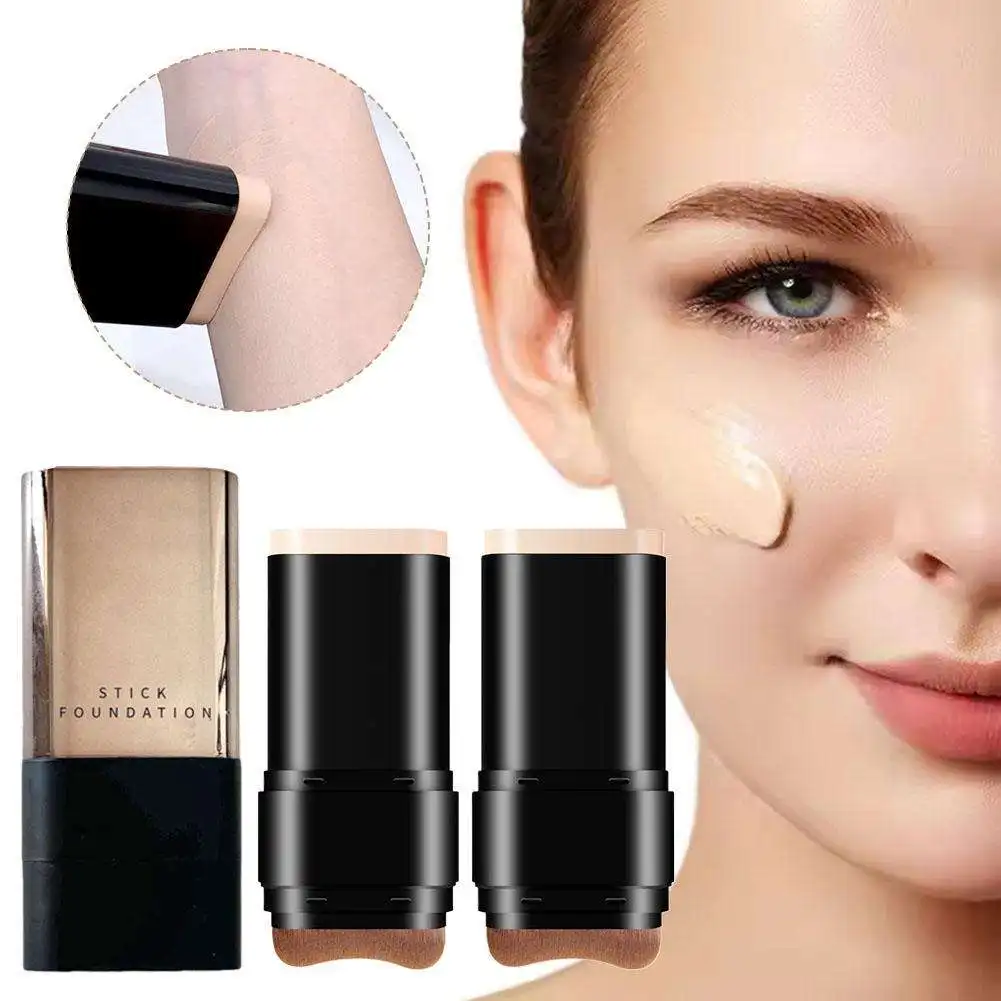 Eraser Foundation คอนซีลเลอร์ Stick Water Moist Light Gloss Natural Color Foundation ครอบคลุมสิว Dark Under-eye Circles Make Up