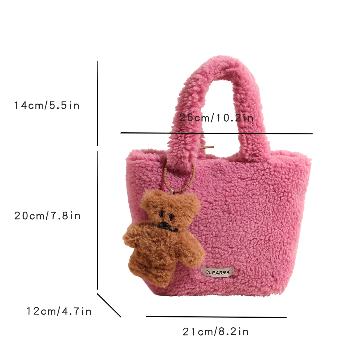 2024 Winter Lamb Woolen Handbag Women\'s Bag Designer Bucket Plush Handbag Fashion Casual Shoulder Messenger Bag Female bolsas