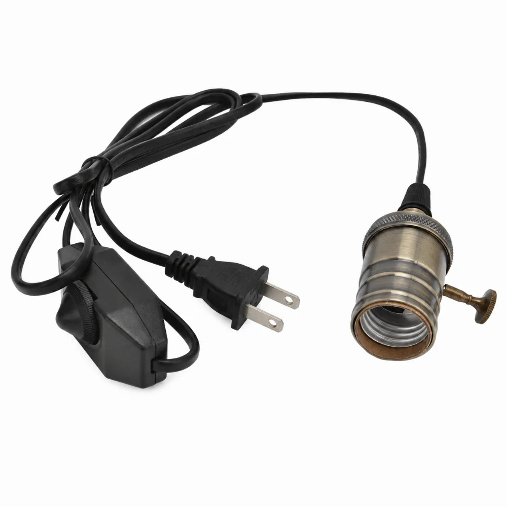 Vintage E27 Base Pendant Light Dimmable Hanging Lamp Cord Extension Cord Cable Outdoor Use