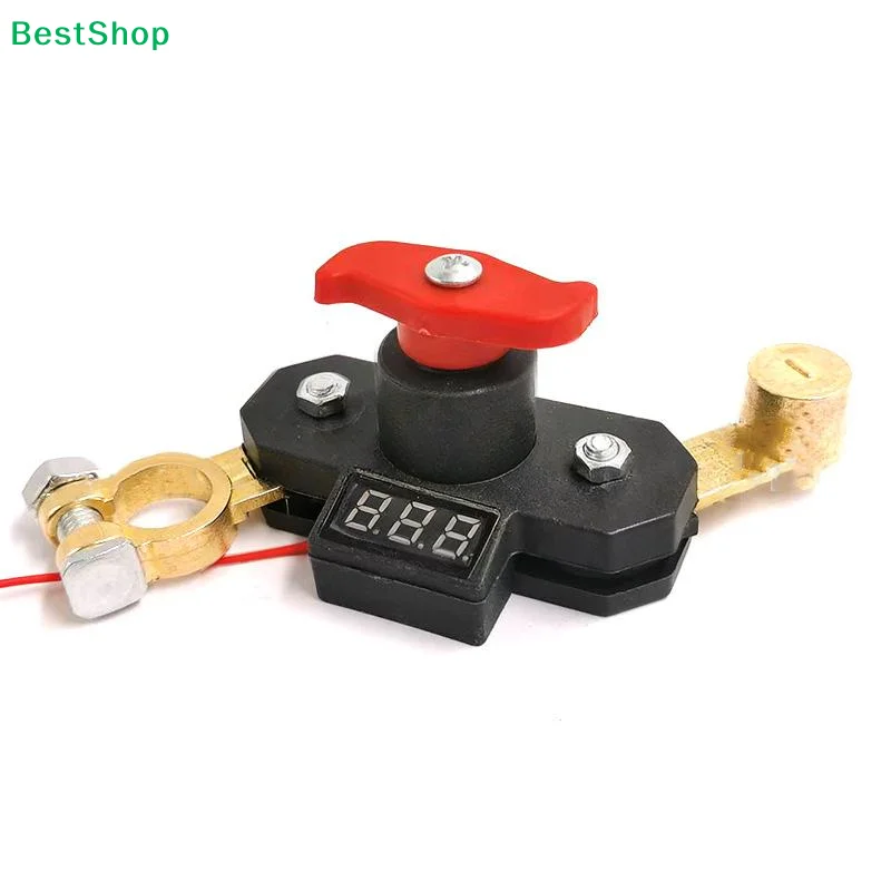 〔Elva〕12V-24V Battery Disconnect Switch with Digital Voltage Display, Battery Isolator for Car, RV, Truck & Marine Use