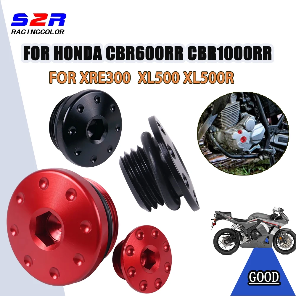Accesorios para motocicleta: Tapa de orificio de sincronización del motor, tornillo de cárter para HONDA CBR600RR CBR1000RR XRE300 XRE 300 XL500 XL500R
