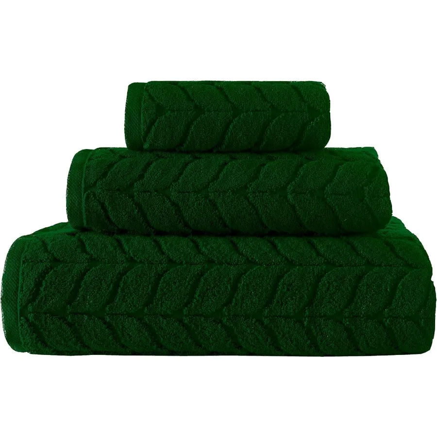 

Turkish Bath Towels Soft Plush Jacquard Luxury Bath Towels for Spa and Home Use Quick Dry Towel Set Ideal for Bathroom and Gym