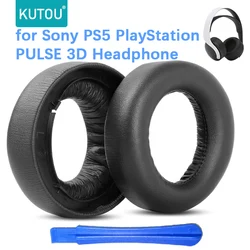 KUTOU-substituição Ear Pads para SONY PlayStation PS5 Pulse, auscultadores sem fios 3D, fones de ouvido, almofadas, copos, espuma macia, Earmuff