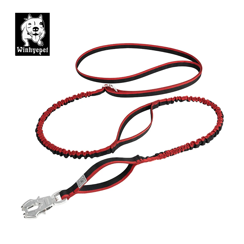 Winhyepet YL1833 Nylon Webbing Pet Leash High-elasticity Explosion-proof Series One Rope For Multiple Uses Multi-stretch Design