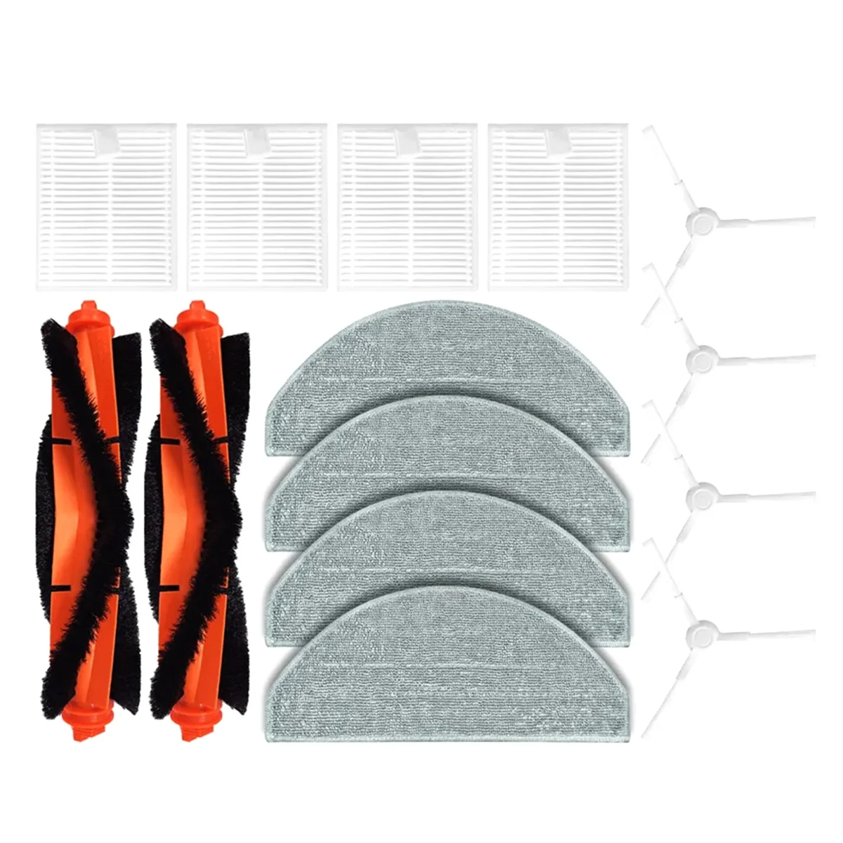 Сменные детали для Xiaomi Mijia 3C Plus C103, аксессуары, основная боковая щетка, фильтр НЕРА, тряпочка для швабры