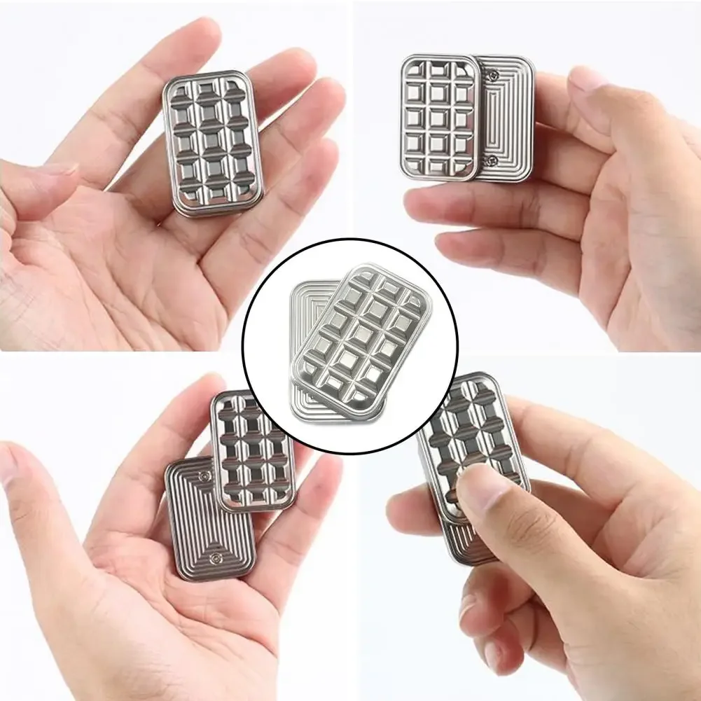 

1pcs Fidget Slider Toy Clicker Pocket-sized Magnetic Metal Slider Haptic Card Fidget Clicker for Anxiety Relief Aluminum