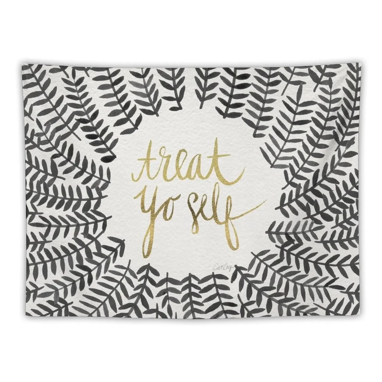 

Treat Yo Self – Black & Gold Tapestry Aesthetics For Room Aesthetic Home Decor Things To The Room Tapestry