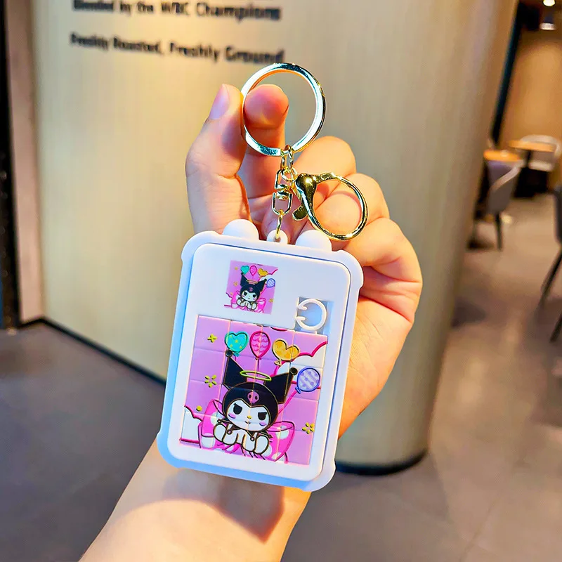 Cartoon Kouromi Palm Puzzle Game Key Chain Wholesale Student Puzzle Decompression Small Gift Couple Hanging Ornaments