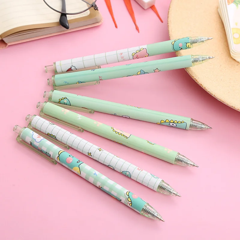 

36pcs Creative Dinosaur Press Gel Pen Cute Student Press Water Pen High Value Office Stationery Signing Pen Wholesale