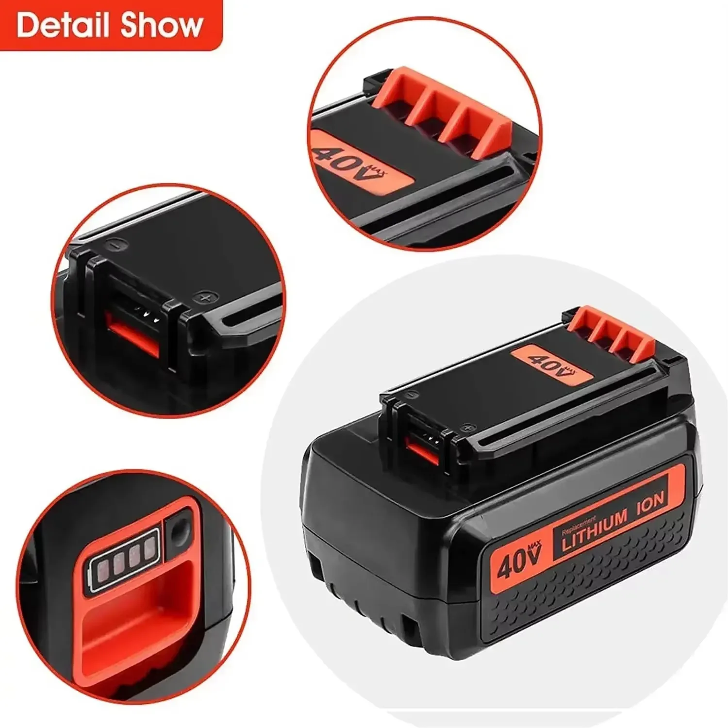 Uo لبلاك اند ديكر 36 فولت/40 فولت 3000 مللي أمبير بطارية ليثيوم أيون قابلة للشحن أداة الطاقة LBXR36 BL2036 LBX2040 LST136 LST420 LST220 L50 #2