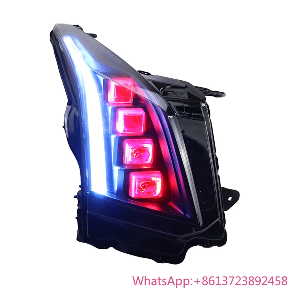 For 2014-2018 for Cadillac ATS LED Auto Headlights Assembly Dynamic Flicker 4 Projector Lens New Front Lamps Upgrade Accessories