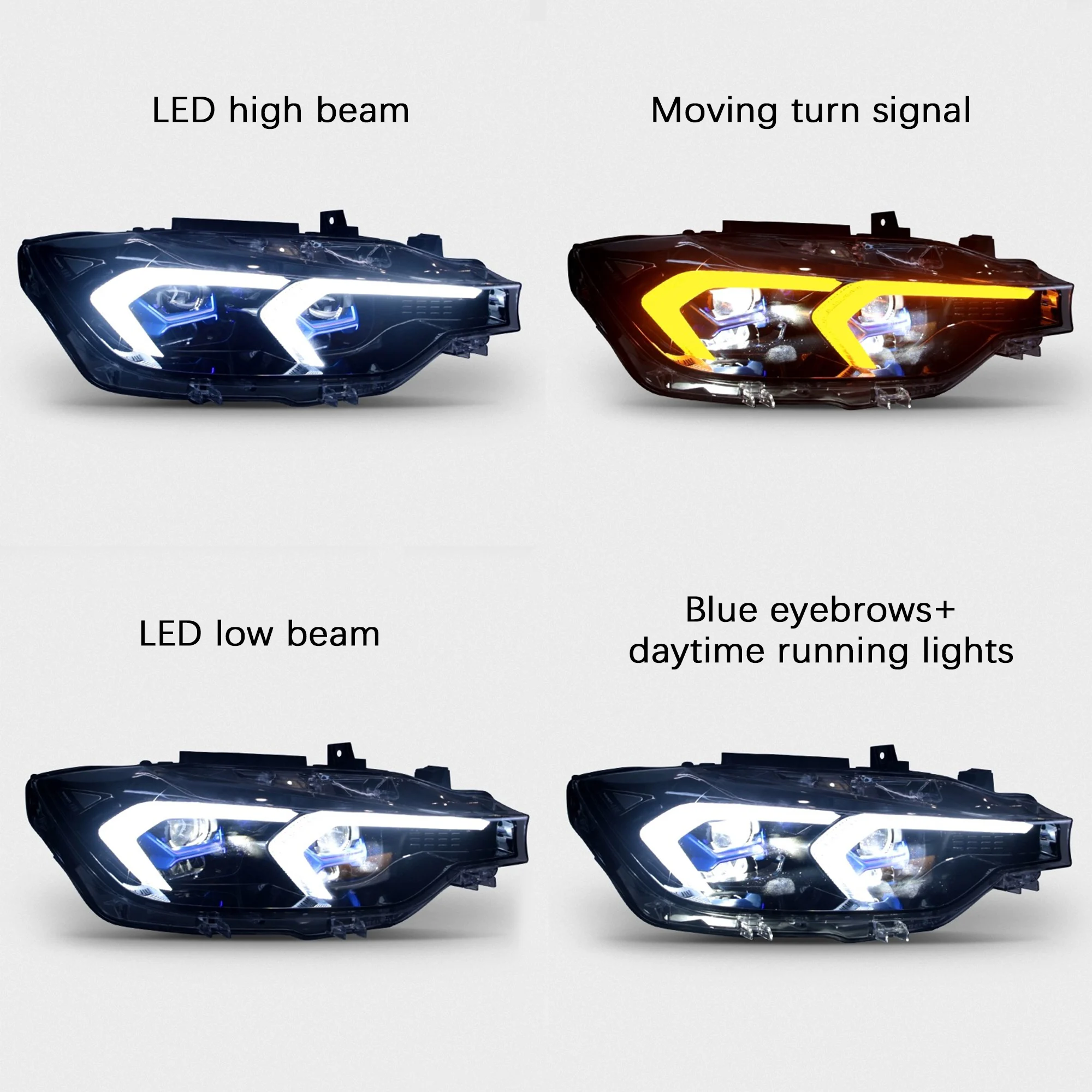 Led Headlamp For BMW 3-series Front Lamp 2013-2018 F30 F35 F80 320i 328i 330i 335i Headlights Front Lamp Assembly