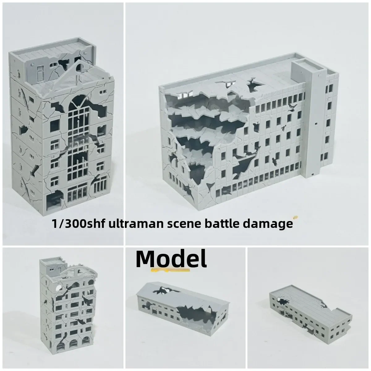 1/300 Battle Damage Scene Plastic Assembly Building Model