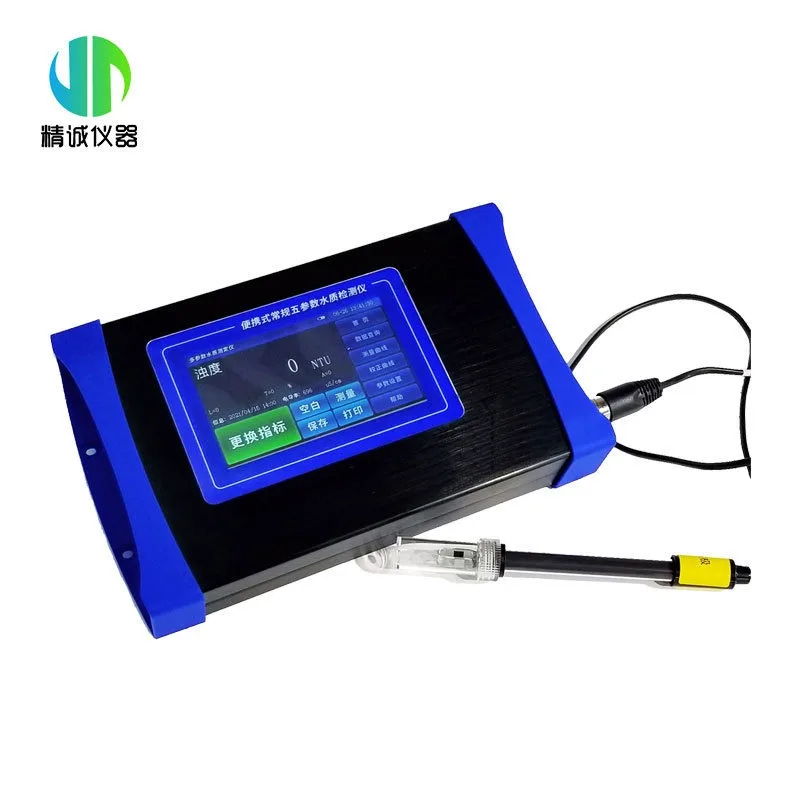Portable conventional five parameter water quality detector electrode method water quality detector