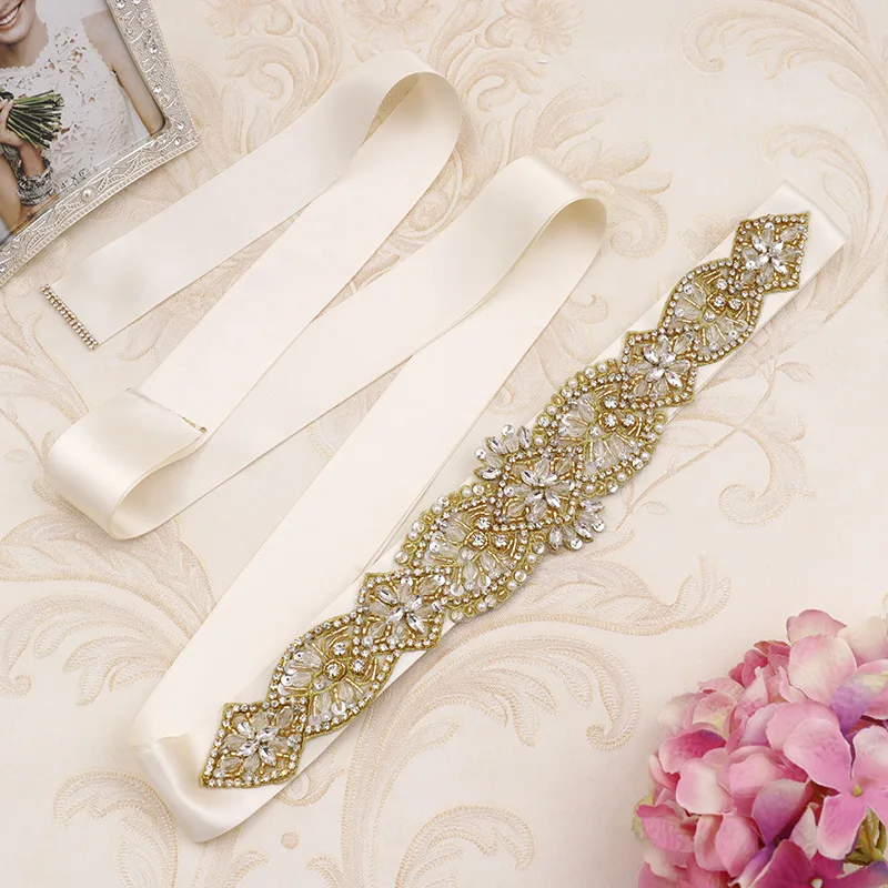 

Luxury Fashion Pearl & Rhinestone Bridal Waist Cincher for Wedding Dresses, Versatile Embellished Garment Accessories