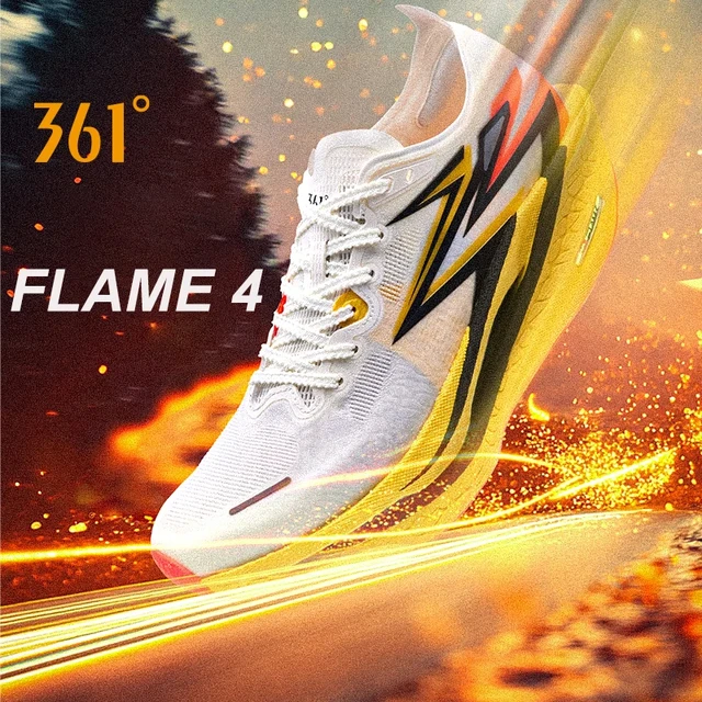361 stopni płomień 4.0 męskie buty do biegania nowa płyta węglowa wyścigi maraton stabilne odbicie trakcja Jogging męskie trampki 672512205