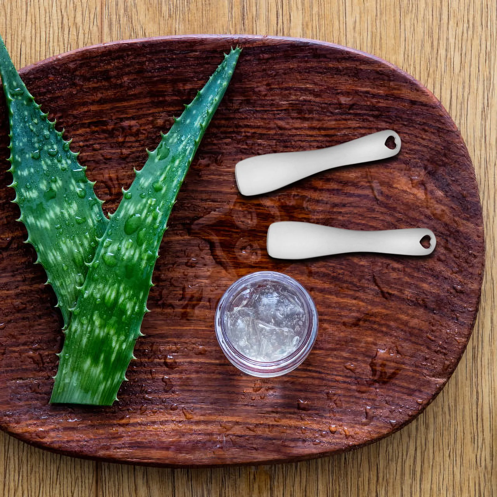 

3Pcs Zinc Alloy Eye Cream Spoon Silver Durable Portable Eye Massage Tool Skin Care Serum Applicator Cream Spoon