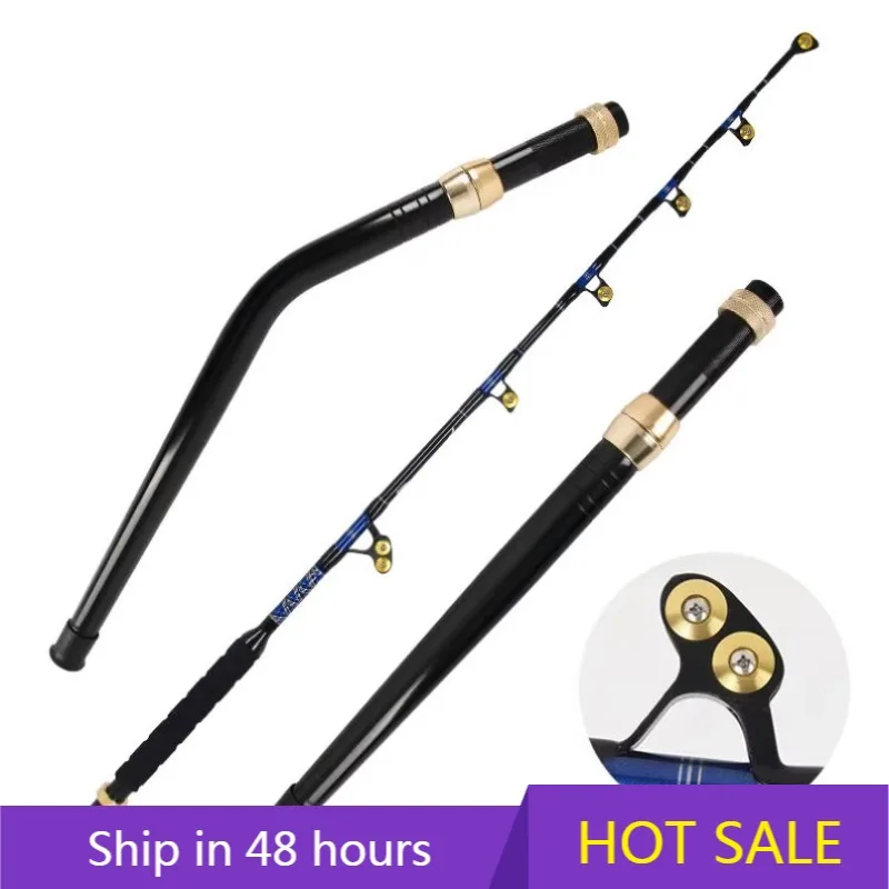 

YTYIN 6'6" Big Game Tuna Fishing Rods Blanks 130LBS Marine Rod and Reel Combo Boat Saltwater Fishing Trolling Rod