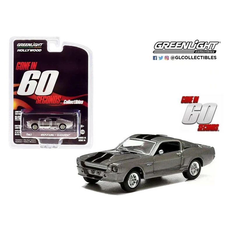 

Greenlight 1:64 1967 Custom Mustang Mustang Movie 60 Seconds Series Diecast Model Alloy Car Child Christmas Christmas Gift