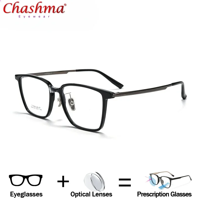 Chashma Men Elegant Eyewear Fashion Eyeglasses Prescription Glasses Acetate Frame Blue Light Block Women Spectacles Ready