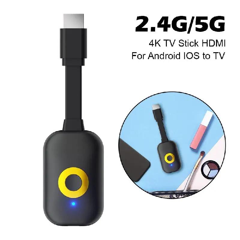 2.4G/5G Wireless WiFi Display TV Dongle Receiver HDMI Adapter 4K Display Dongle Mirascreen TV Stick For For Android IOS To TV