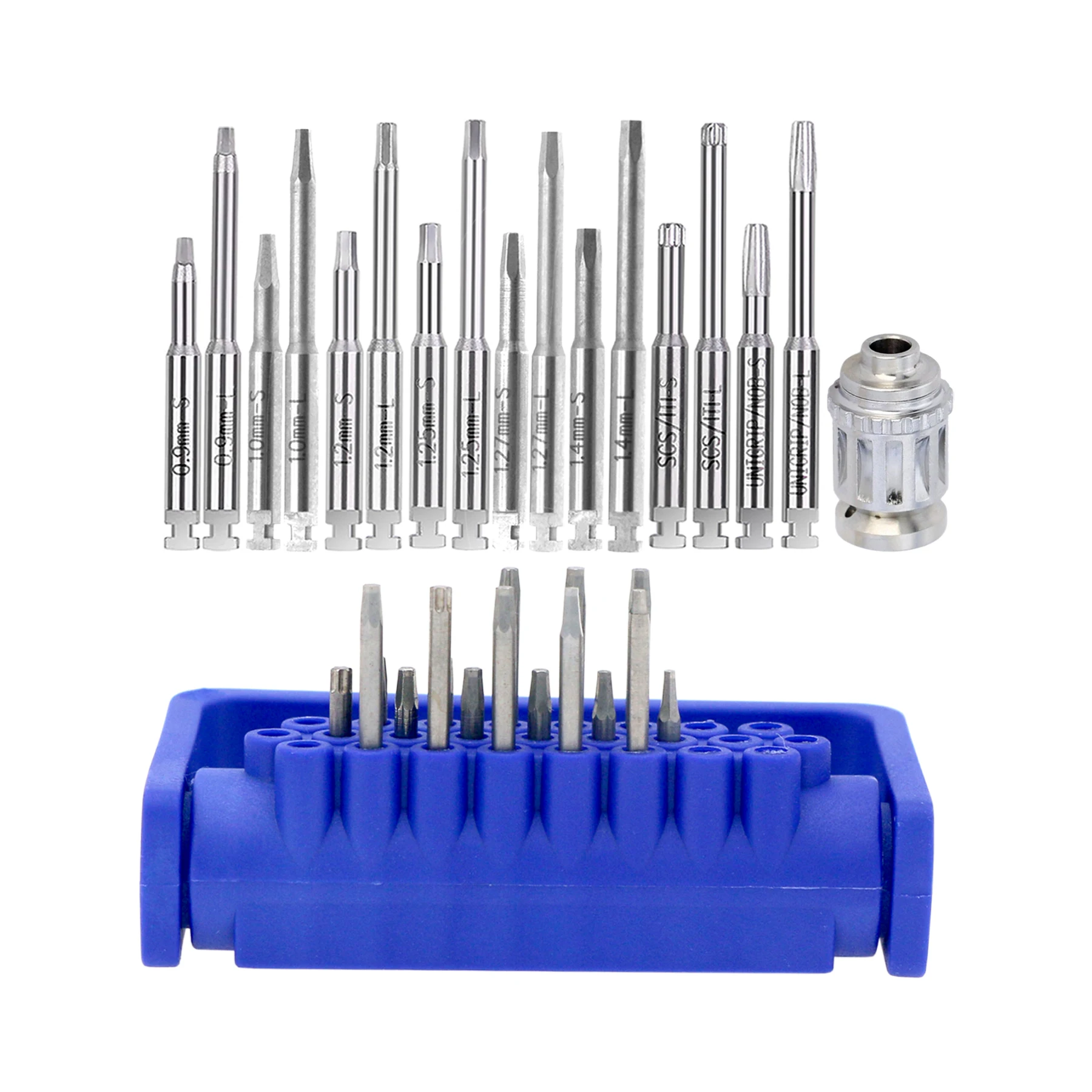 Dental Implant Screwdriver Set with 7MM Universal Torque Wrench & 16pcs Stainless Steel Screw Drivers & Adapter 7MM