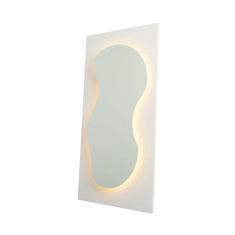 

Clothing fitting mirror, floor to ceiling full body fitting mirror, modern framed luminous irregular mirror