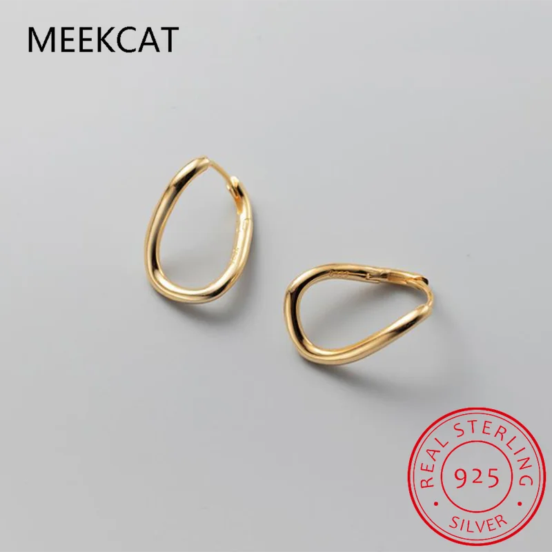 925 Sterling Silver Minimalist Geometric Lines Wavy Hoop Earring for Women Fashion Unique Ear Clasps Party Jewelry Gift BKEJ185