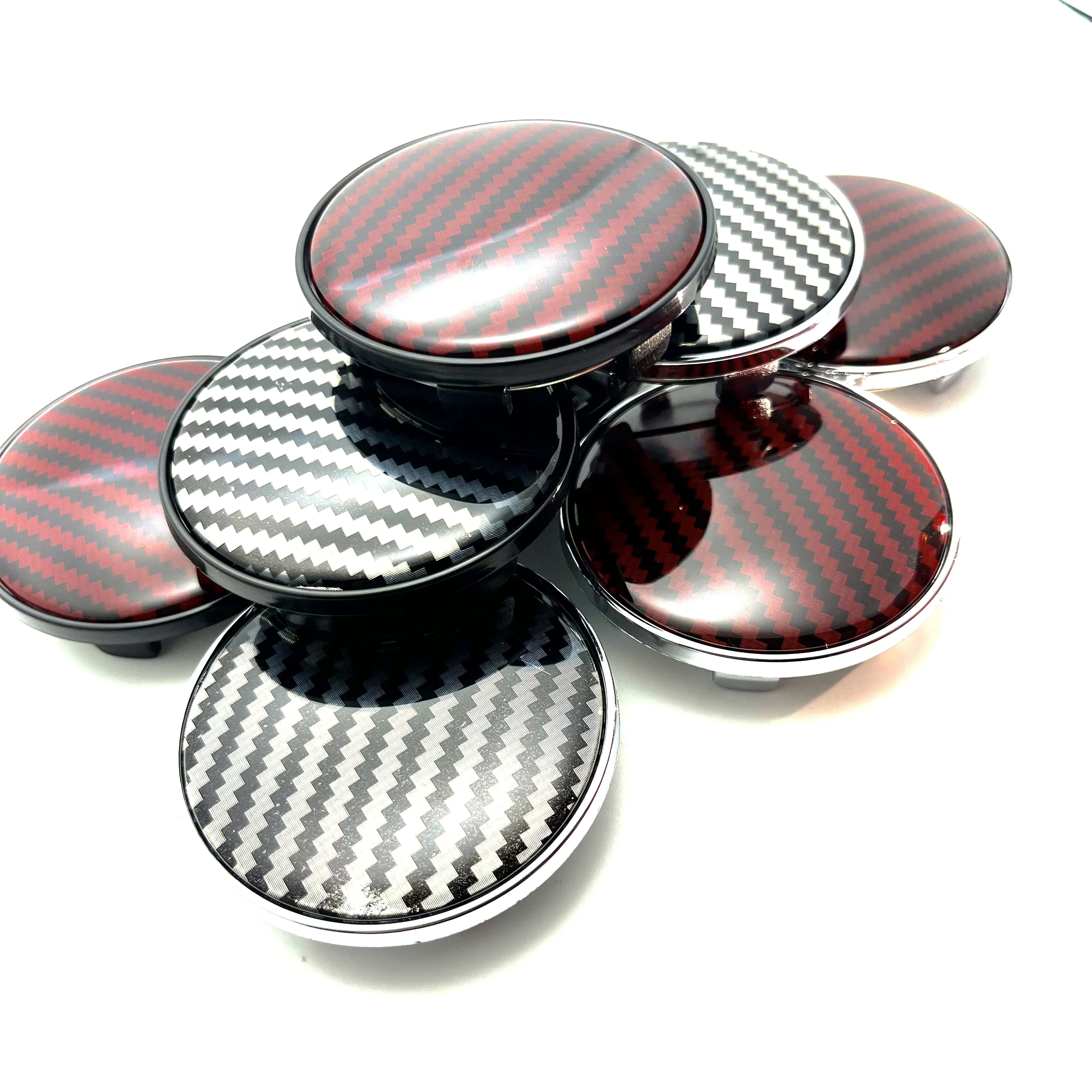 

4Pcs/Lot 69mm General Car Hub Cap Rim Hubcap Cover Fit 65mm Epoxy resin Carbon fibre Badge Stickers accessory For audi A6L A6 A7