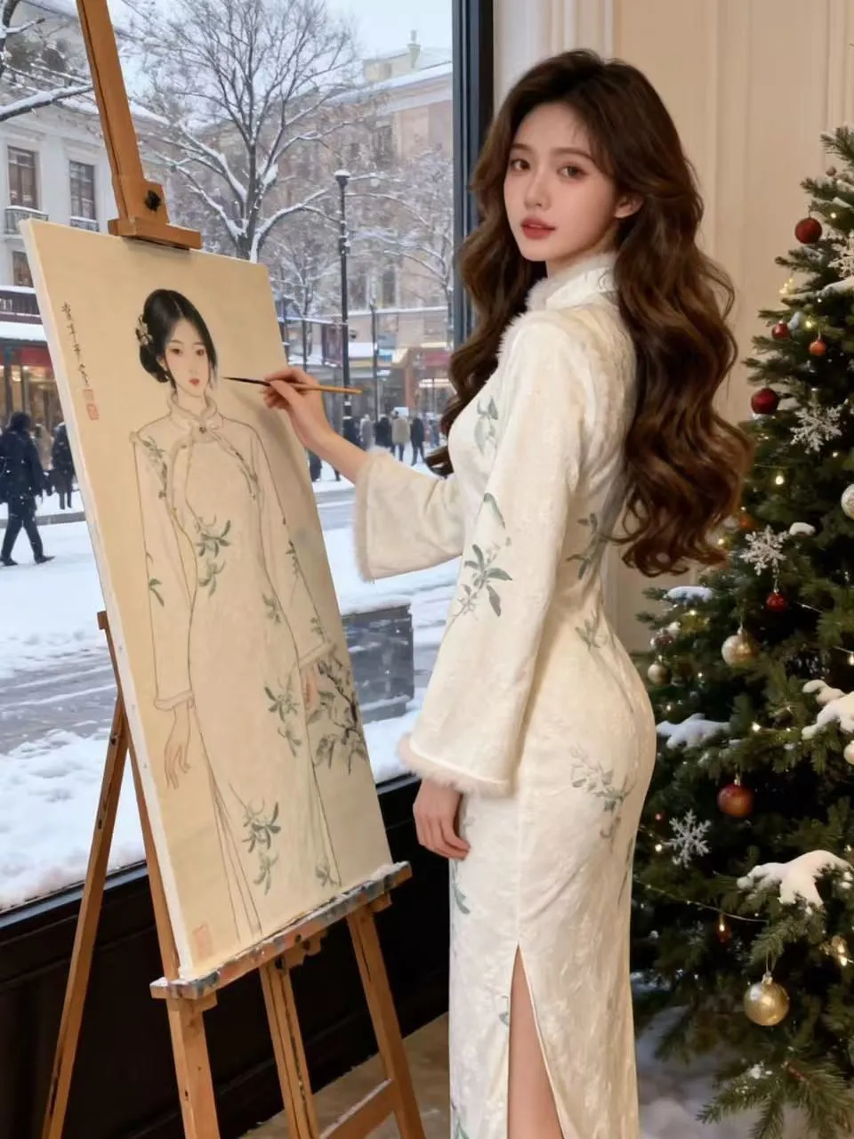 2025-new-vintage-chinese-sle-wedding-dr-women's-winter-thiened-floed-long-qipao-dr-ele-personali-chinese-fa