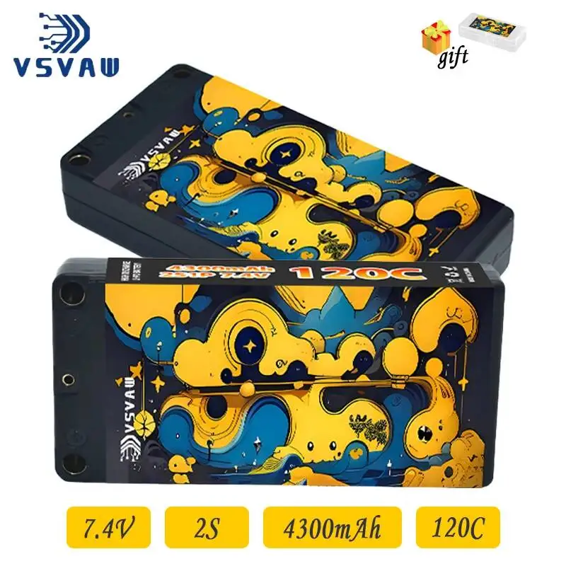 Batería Lipo 2S 4300mAh 120C VSVAW para coches RC - imagen 4