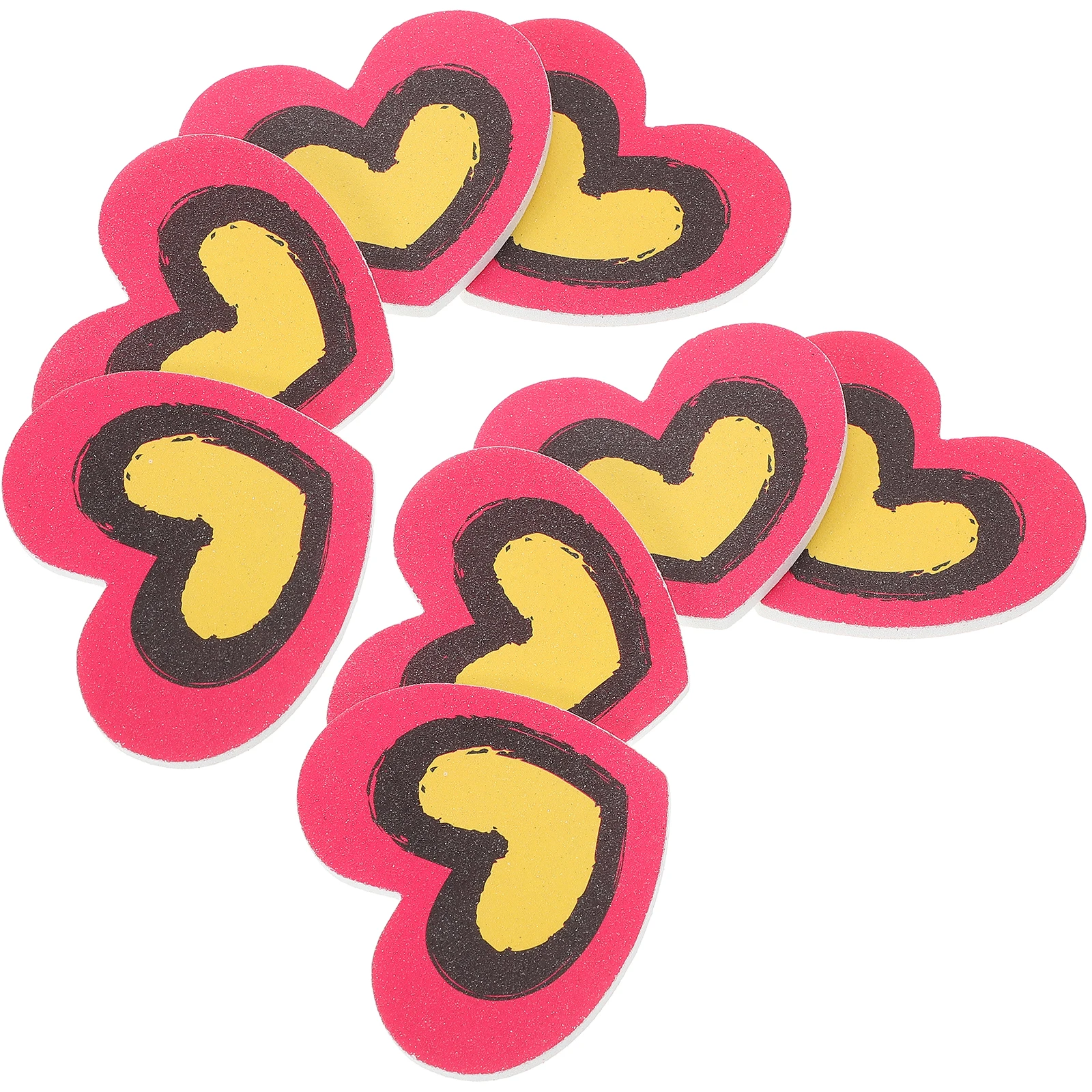 20 قطعة من ملفات فن الأظافر بتصميم على شكل قلب سهلة الحمل مثالية لتلميع السطح وإزالة طلاء الأظافر هدية ساحرة حلوة #5