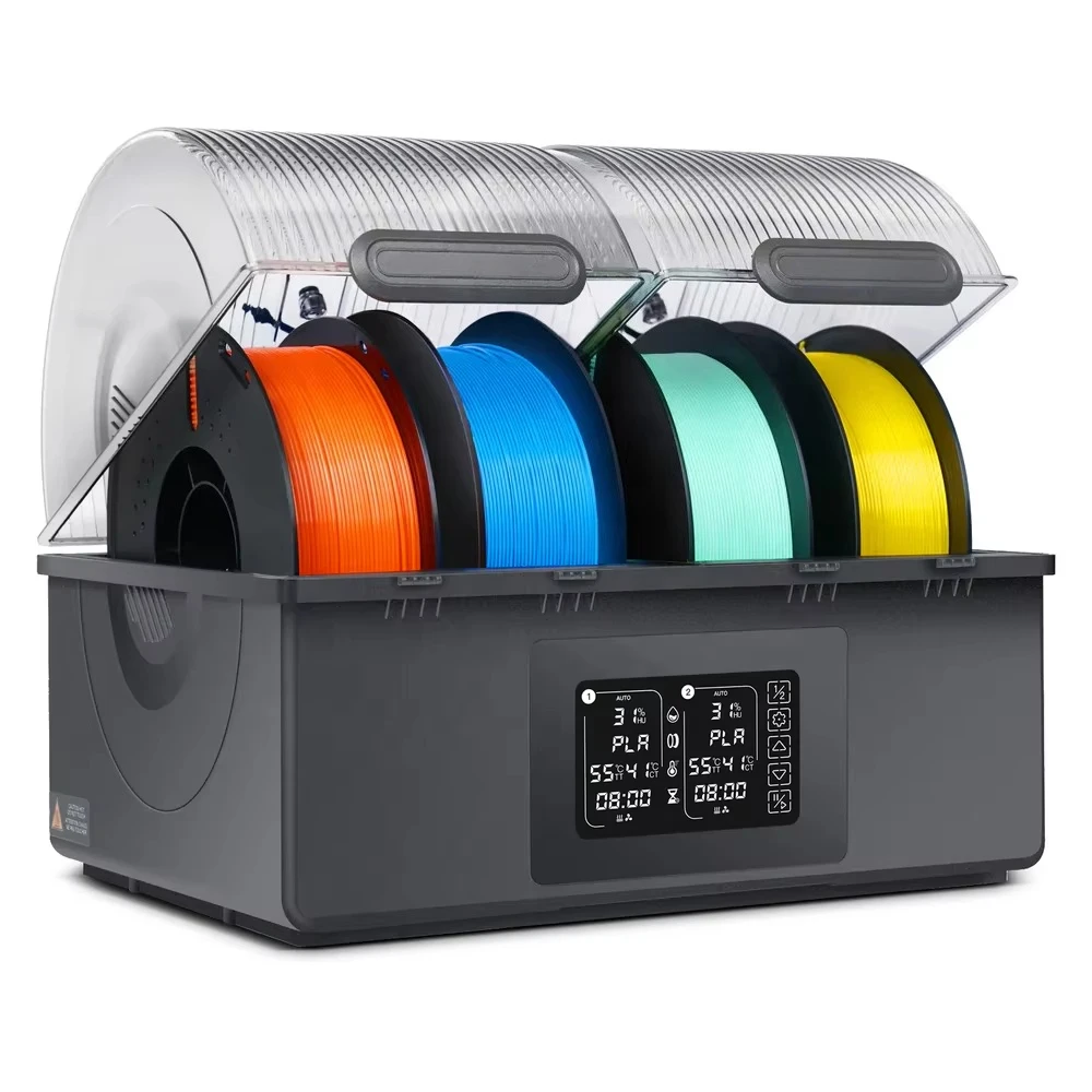 

New Arrival Hot Selling Filament Dryer Dual Heating Chambers 4 Spool Storage for PLA/PETG/TPU/ABS 3D Printing