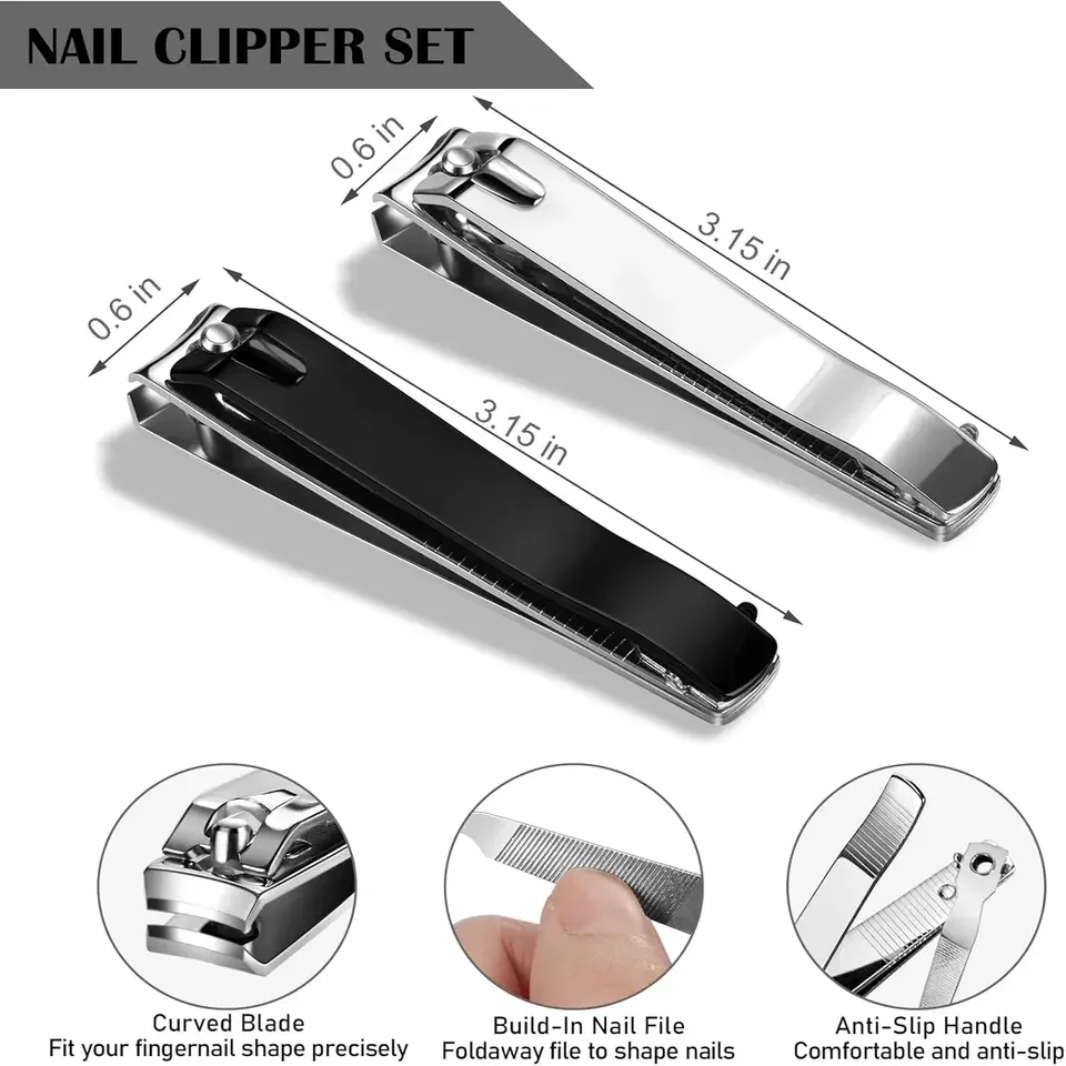 

High Quality Carbon Steel Nail Clipper And Trimmer with Nail Files for Toenails And Finger Nails Cutter 66