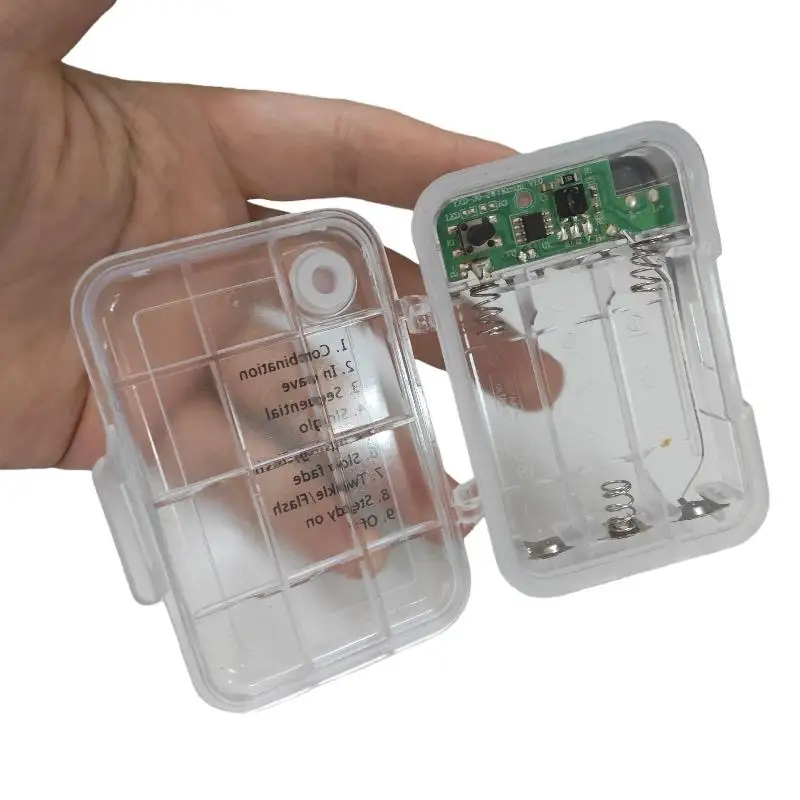 3 Sections AA Battery Holder 3V No.5 Waterproof And Dustproof Battery Cartridge With Timing Function