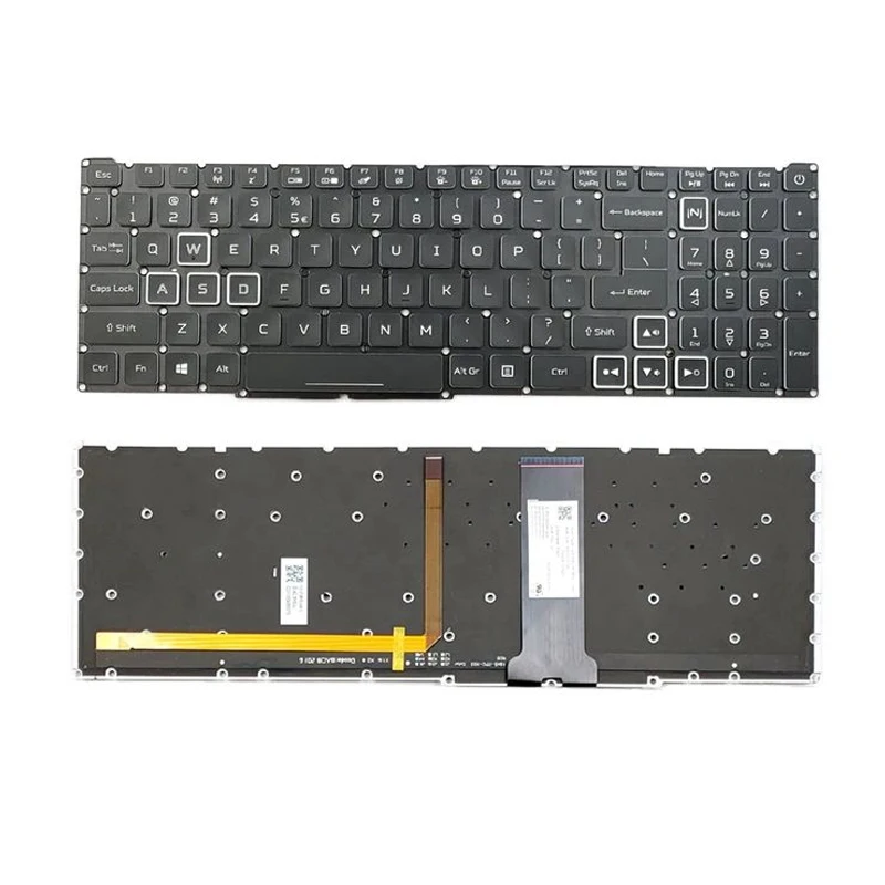 XIN-Russian-US layout RGB Laptop Keyboard For Acer Nitro 5 AN515-54 AN515-43 AN515-44 AN517-51 52 N17 N17PG0-K1 N715-51 52 RGB