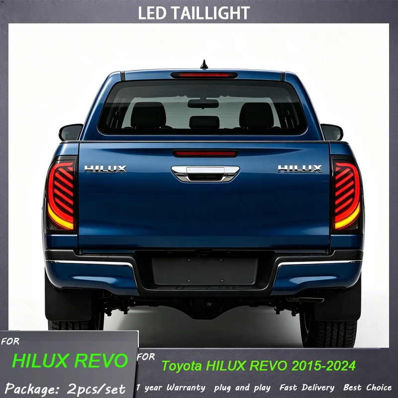 Car Stuff Taillight Styling FOR Toyota Hilux Vigo 2015-2024 Tail Light DRL Rear Lamp Upgrade LED Bulb Configure Auto Accessories