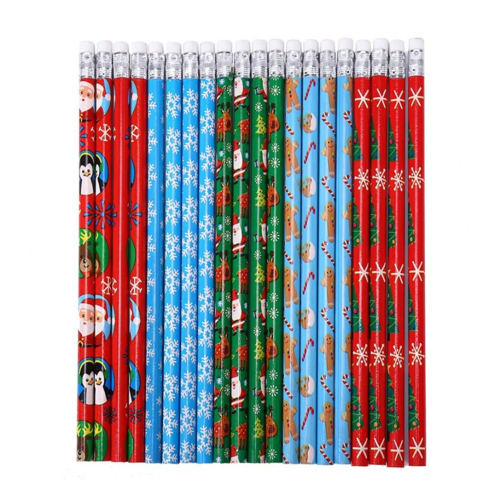 

1/5pcs Christmas Theme Wood Pencil HB Black Non-toxic Painting Writing Standard Pencil Cute Stationery Office School Supplies