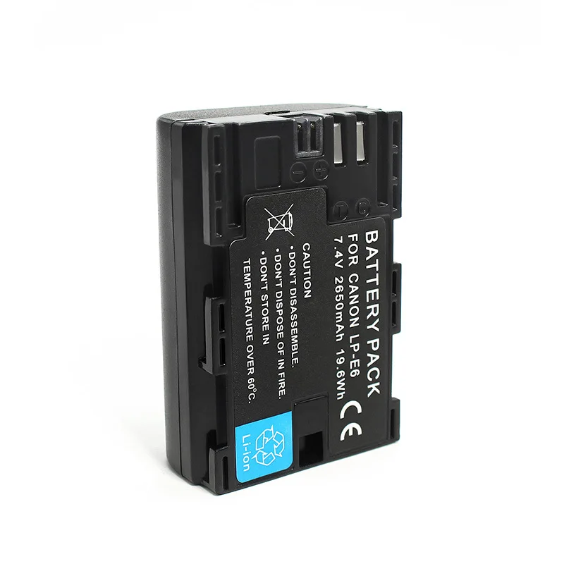 2650mAh LP-E6 Lp-e6 Lp-e6nh Battery for Canon Battery EOS 5D Mark IV 5D2 5DS R Mark II 2 III 3 6D 60D 60Da 7D 7D2