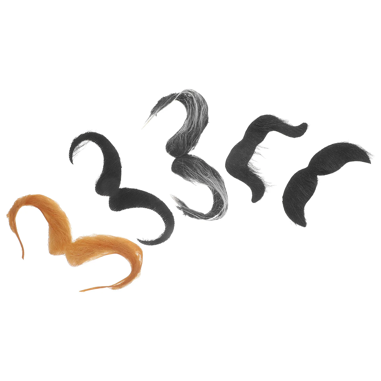 1 Zestaw Wygodny Krój Realistyczne Wąsy Sztuczna Broda Halloween Cosplay Kostium Rekwizyt Fotograficzny Sztuczna Broda dla Mężczyzn Rekwizyty na Imprezę Halloween