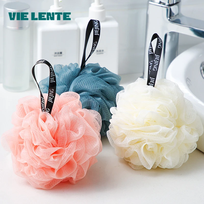 

Bath Ball Soft Mesh Bath Sponge Balls Buffer Shower Puff Body Exfoliate Wash Scrubbers Bathroom Supplies Body Scrubber