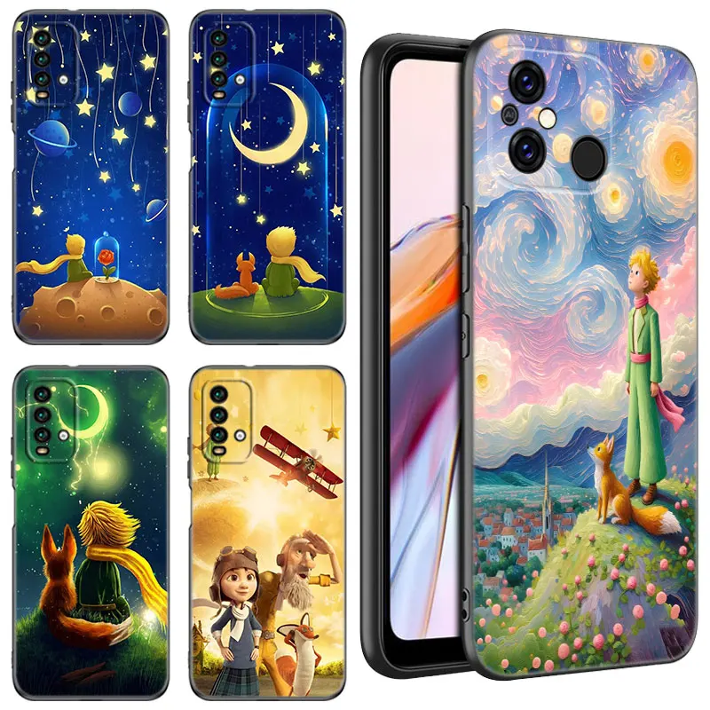 The Little Prince Black Phone Case For Xiaomi Redmi 11 Prime 11A 12C 13C A1 A2 Plus 12 4G 10 5G 8A 9A 10A 9C 10C 9i 12R Note 9T