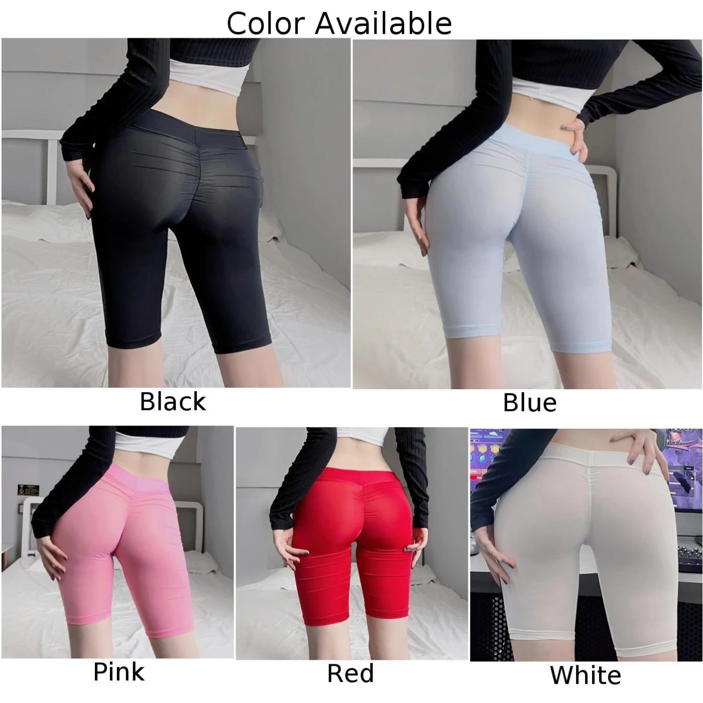 Comfort Redefined Women\\\'s Thin Lightweight Leggings Style meets Functionality in these See Through Nightwear Shorts