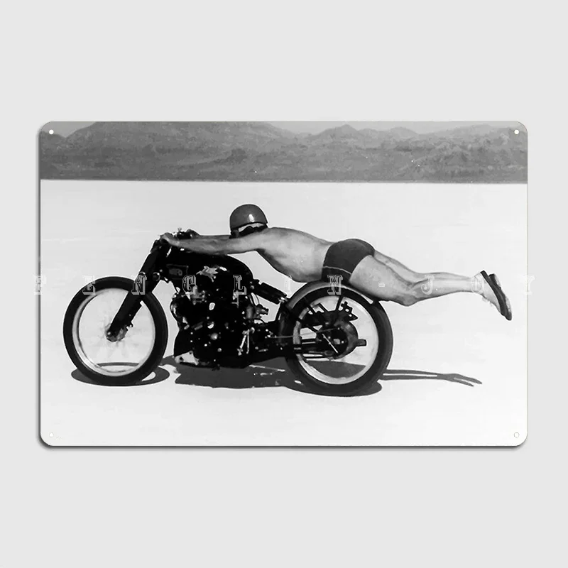 مجلة دراجة نارية عجلات مجانية علامة معدنية جدار كهف كهف حانة لوحات مضحكة تين تسجيل ملصق