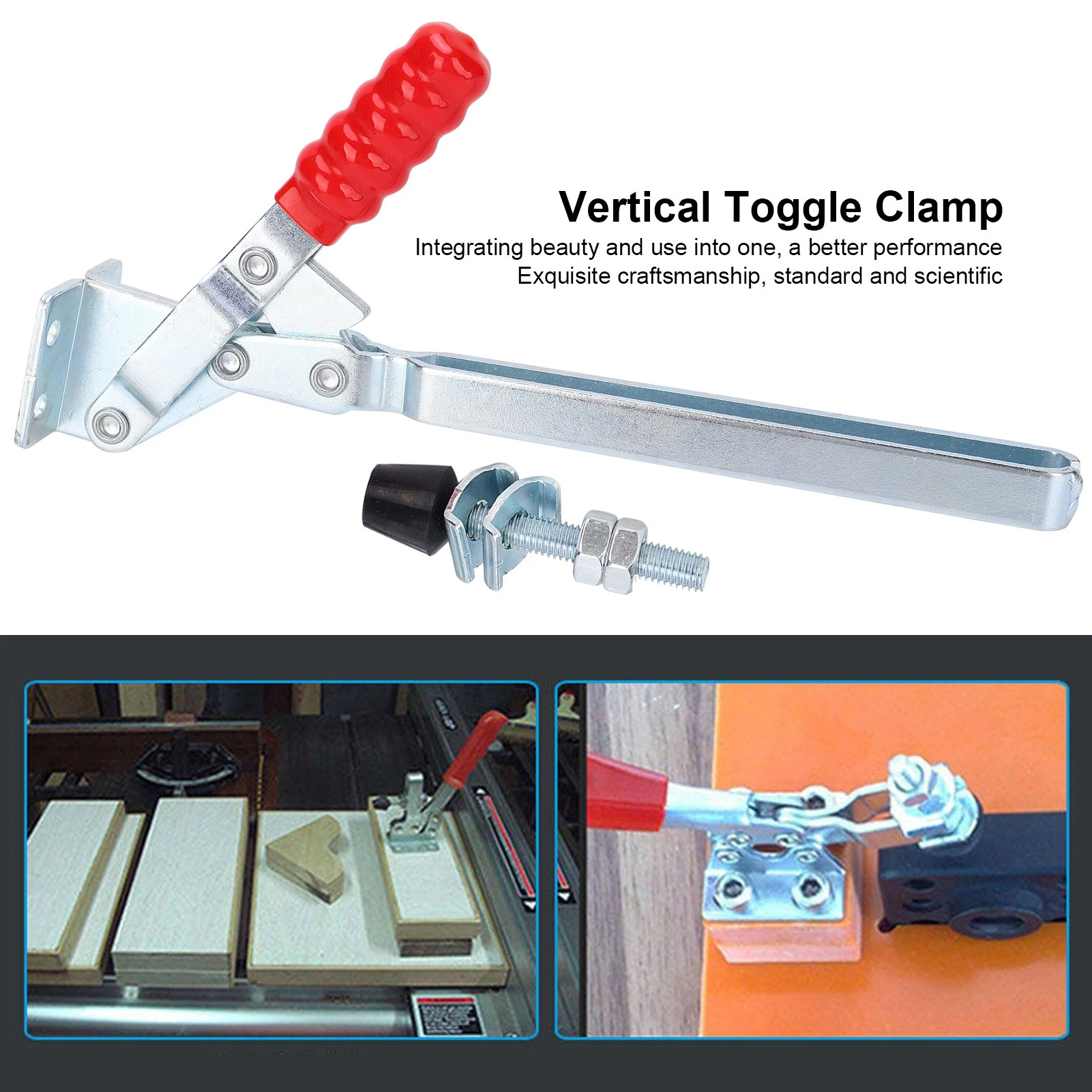 Quick Clamp Vertical Toggle Clamp Quick‑Release GH‑101‑D‑15 Lengthened Fixture Fastening Workholding Tool Quick Fixture