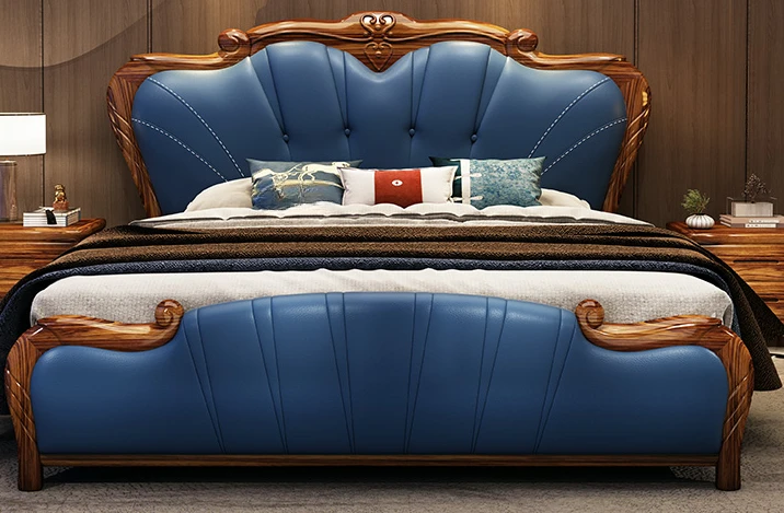 NEW All solid wood master bed furniture bed