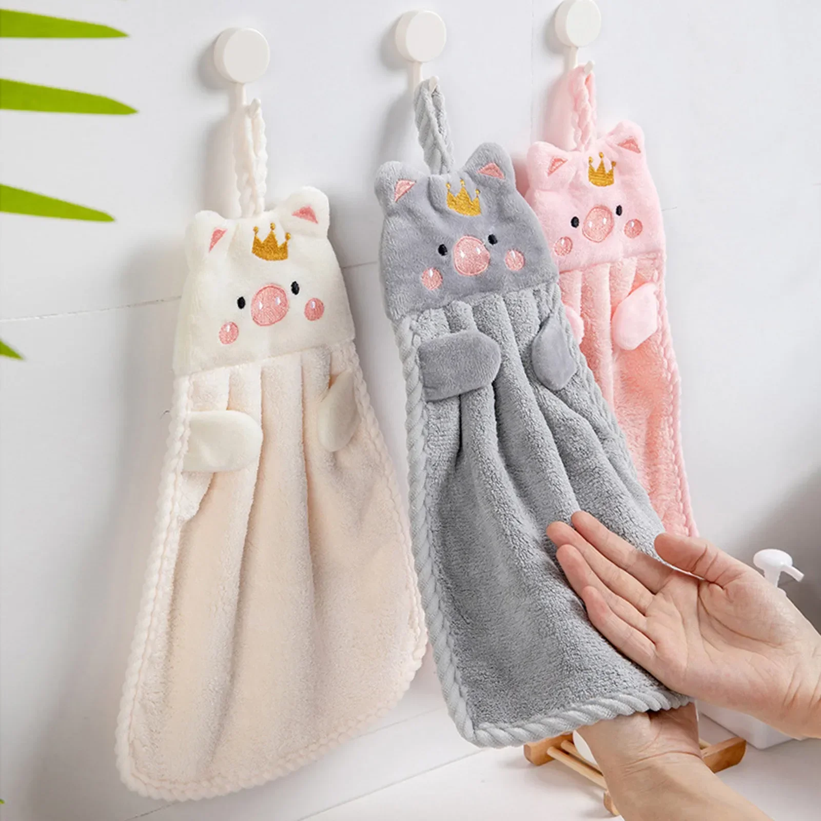 Little Pig Towel Household Cute Absorbent Kitchen Lazy Rag Children's Hand Dish Wash Sponge towels